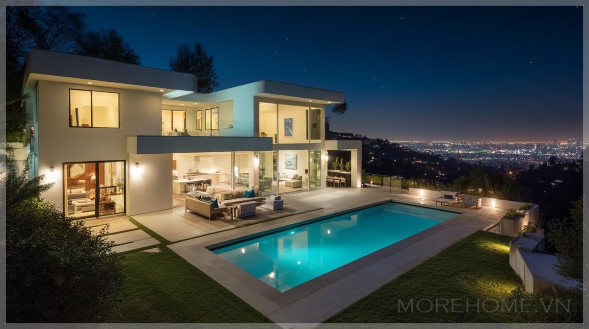  Thiên Đường Giữa Lòng Hollywood Hills: Khi Kiến Trúc Hiện Đại Hòa Quyện Cùng Ánh Đèn Thành Phố...