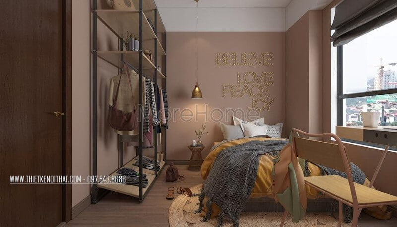 Thiết kế nội thất phòng ngủ cho bé gái với phong cách thiết kế scandinavian trẻ trung Thiết kế nội thất phòng ngủ hiện đại, đơn giản tại HCM