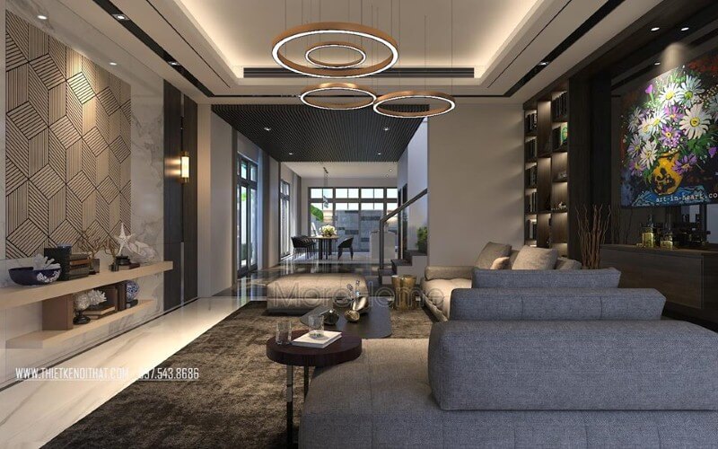 Thiết kế nội thất phòng khách liền phòng ăn hiện đại, sang trọng cho nhà phố, biệt thự. Thiết kế nội thất