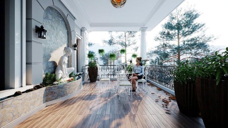Thiết kế không gian thư giãn khu vực ngoài trời đẹp, sang trọng, phong thủy cho nhà phố, biệt thự. Thiết kế nội thất